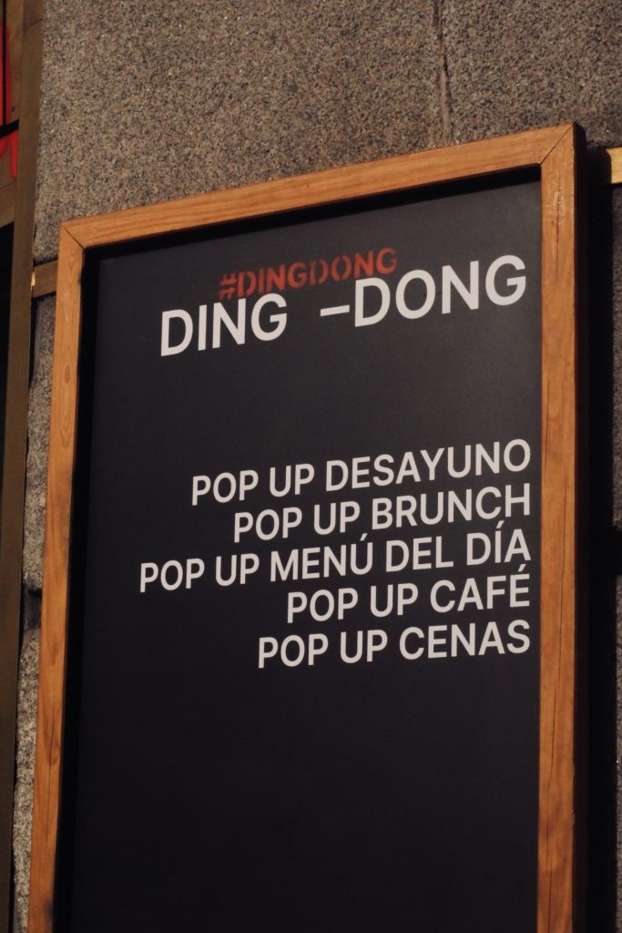 Pop Up restaurant Madrid